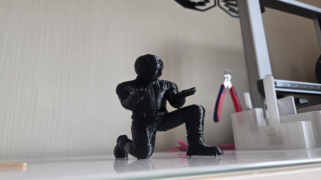 Moto Rider Desk Holder 🏍️🖊️