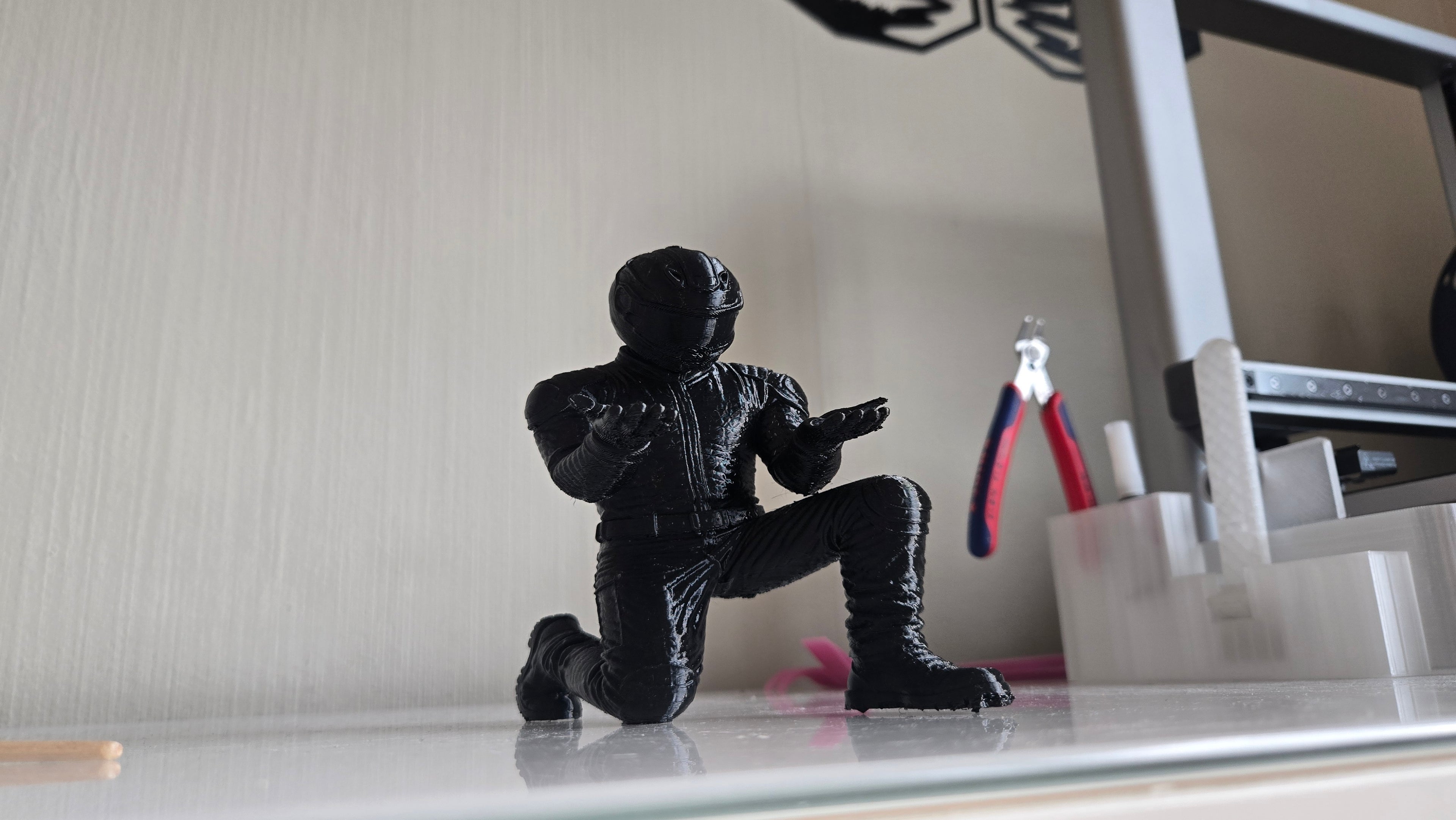 Moto Rider Desk Holder 🏍️🖊️