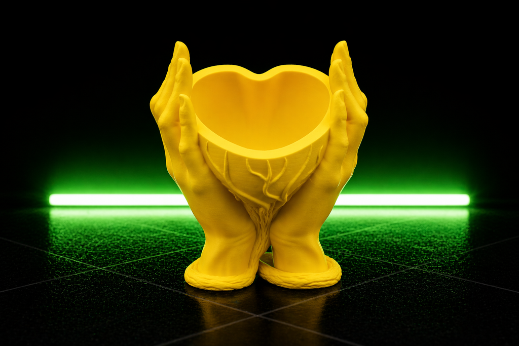Bol Decorativ 3D – Heart Hands | Cadou Simbolic & Design Artistic