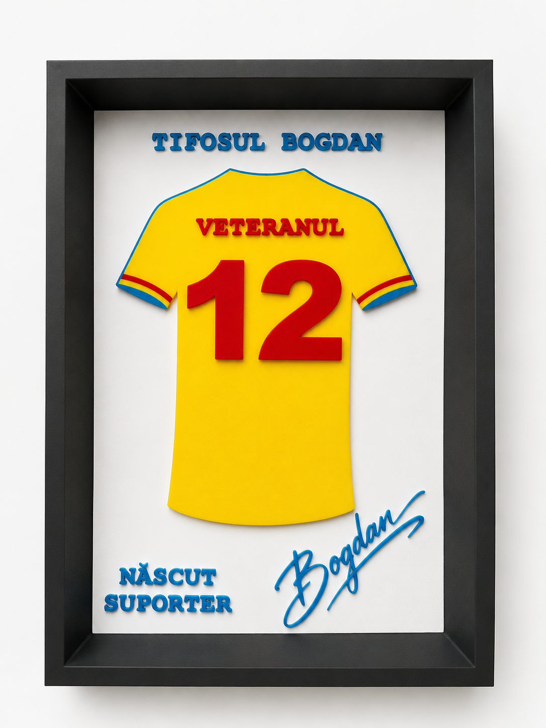 Tablou 3D Personalizat pentru Sportivi și Suporteri – Nume, Număr și Tricou