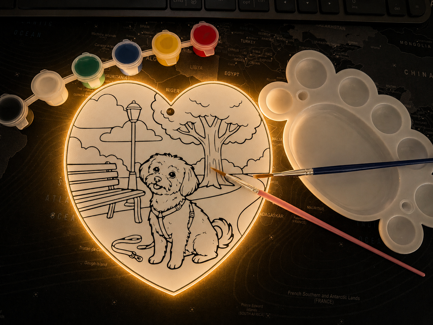 Tablou Personalizat cu Animalul Tău de Companie – Kit de Pictat 3D 15 cm