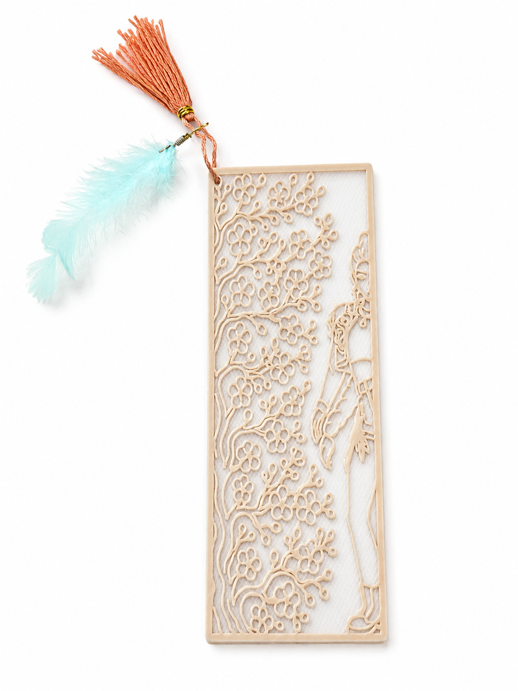Semn de Carte 3D Floral cu Tul – Design Elegant Threeguys