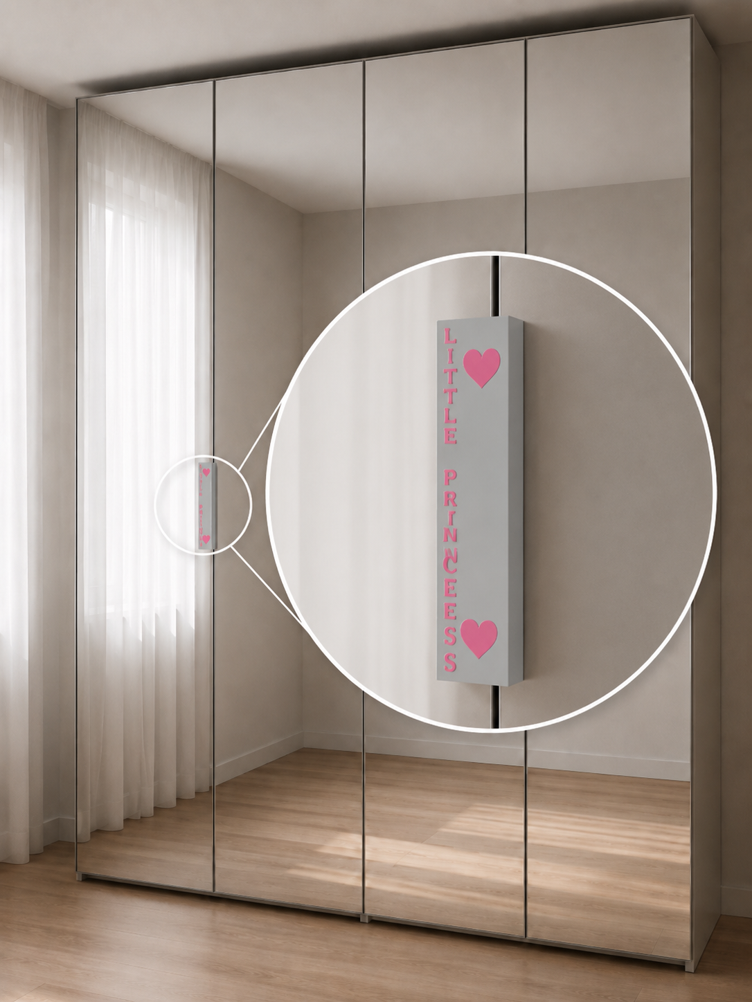 Mâner personalizat pentru uși glisante cu oglindă – Imprimat 3D