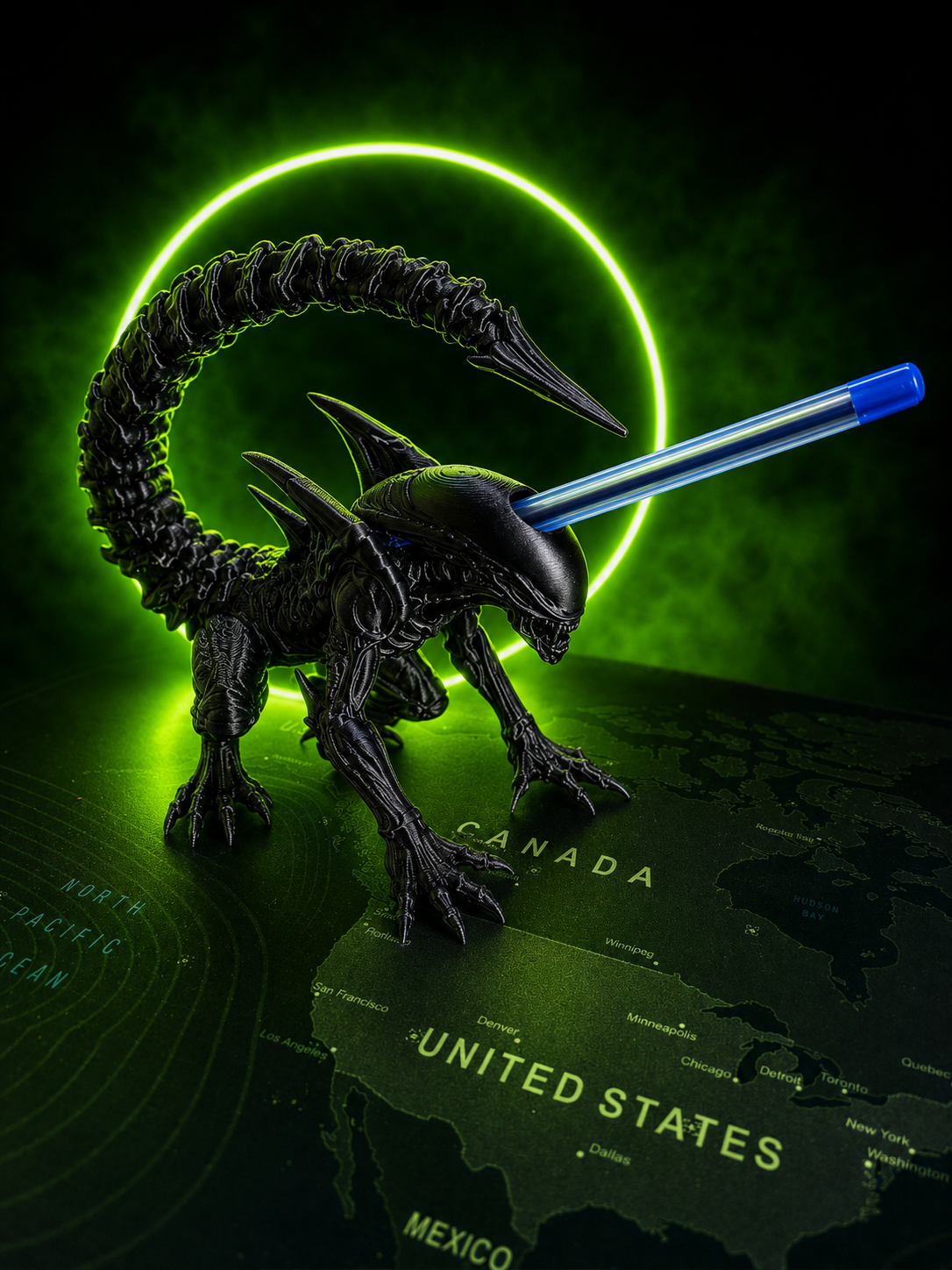Suport de pix Alien – accesoriu decorativ imprimat 3D