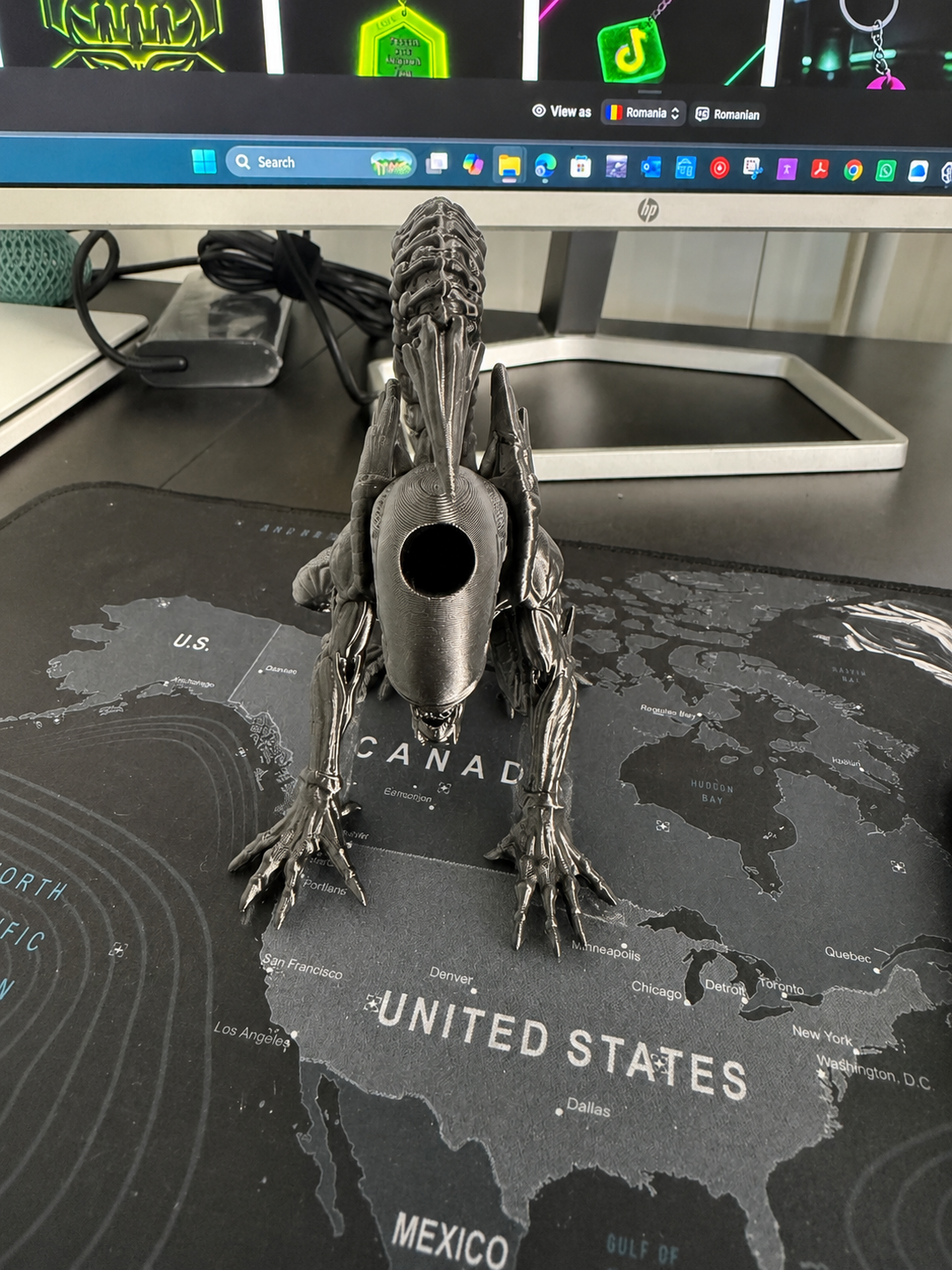 Suport de pix Alien – accesoriu decorativ imprimat 3D