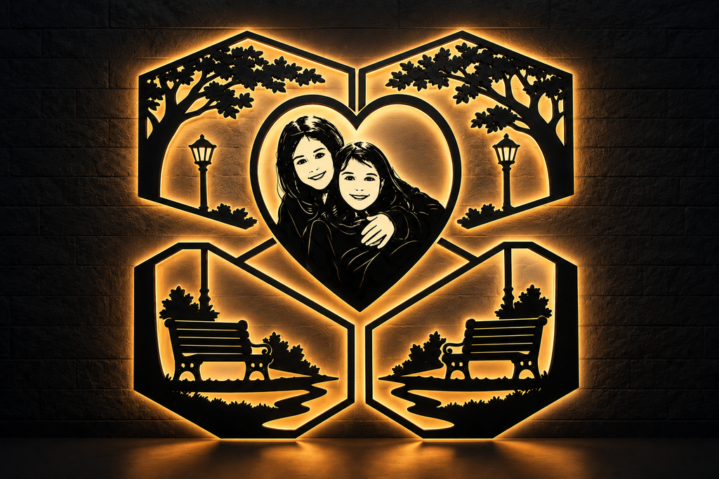 Tablou Personalizat 3D – Amintire de Familie ❤️