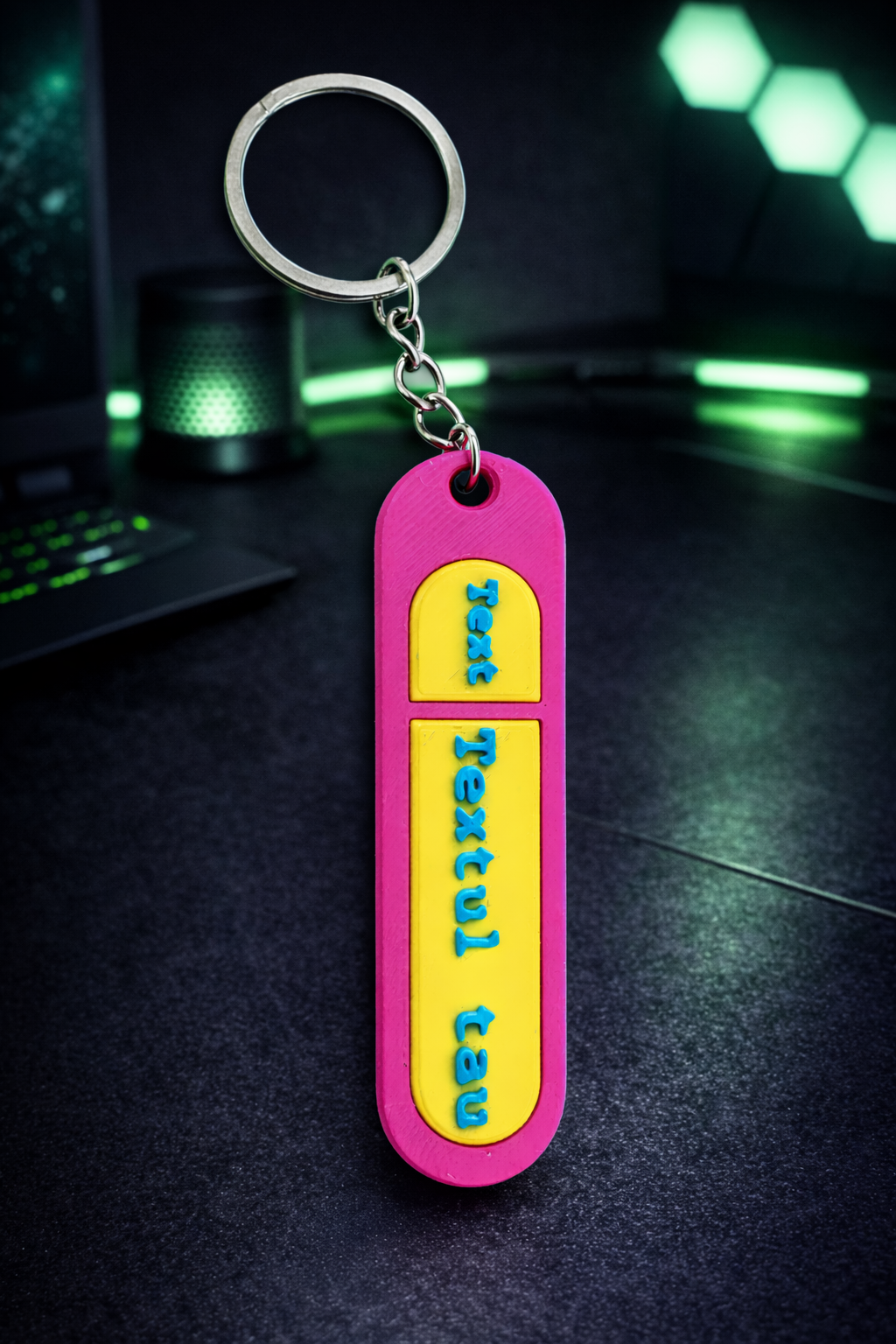 Breloc Personalizat 3D – Blue Edition