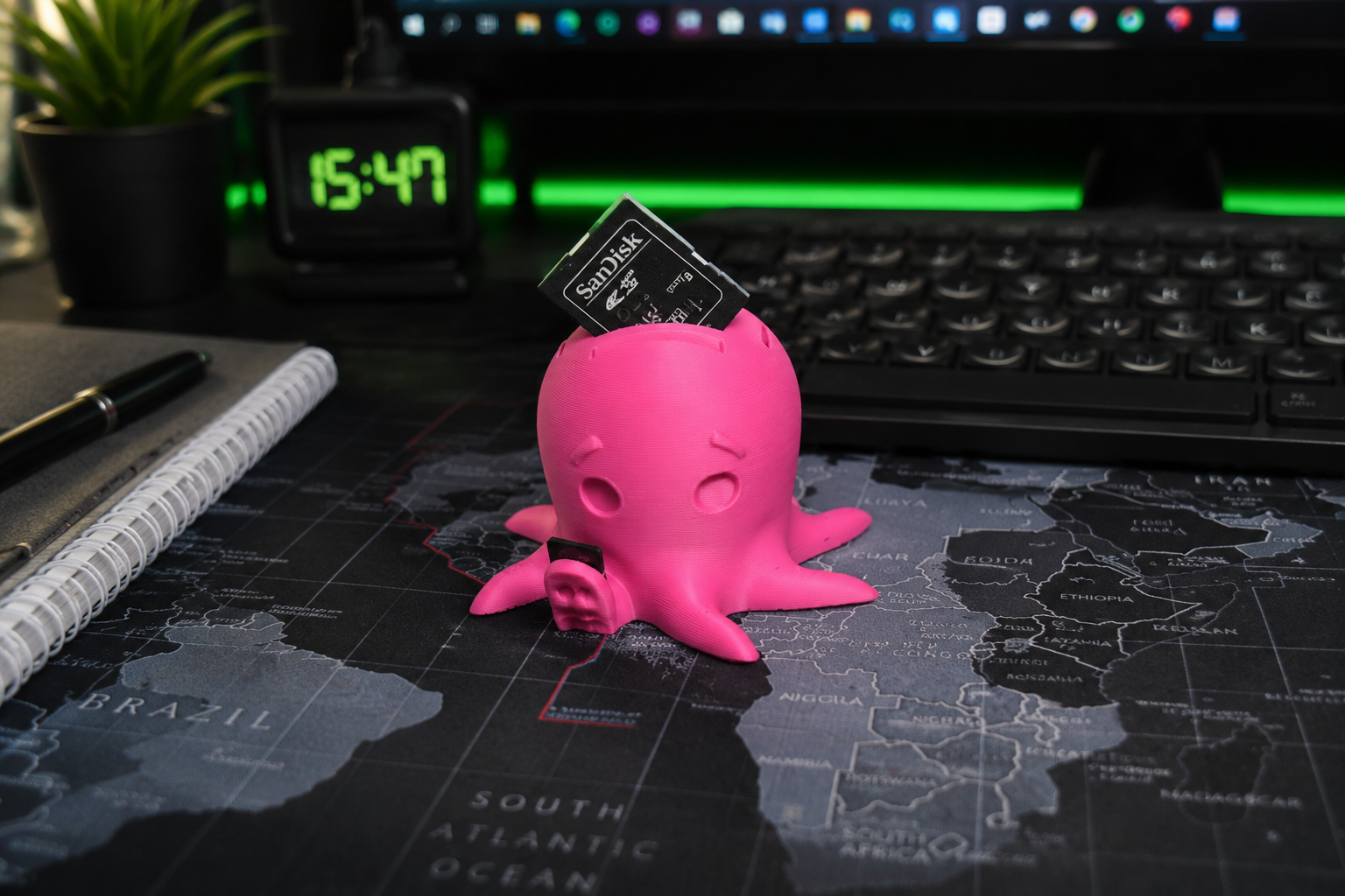 Suport carduri SD 3D – Octopus Edition 🐙💾
