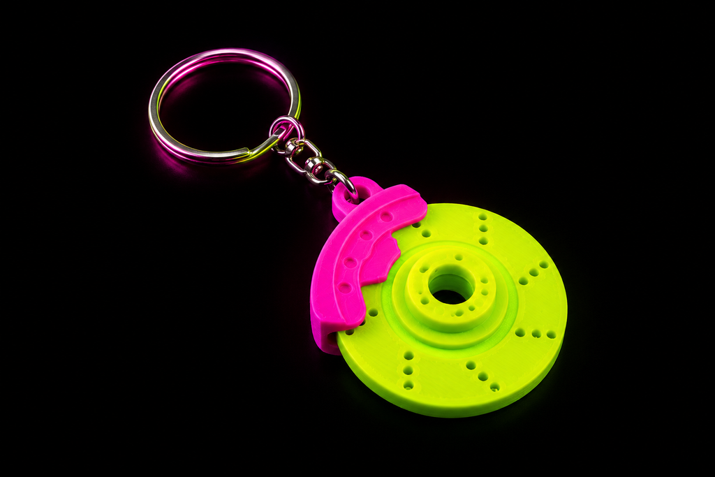 🏎️ Breloc Antistres – Disc de Frână Rotativ 3D