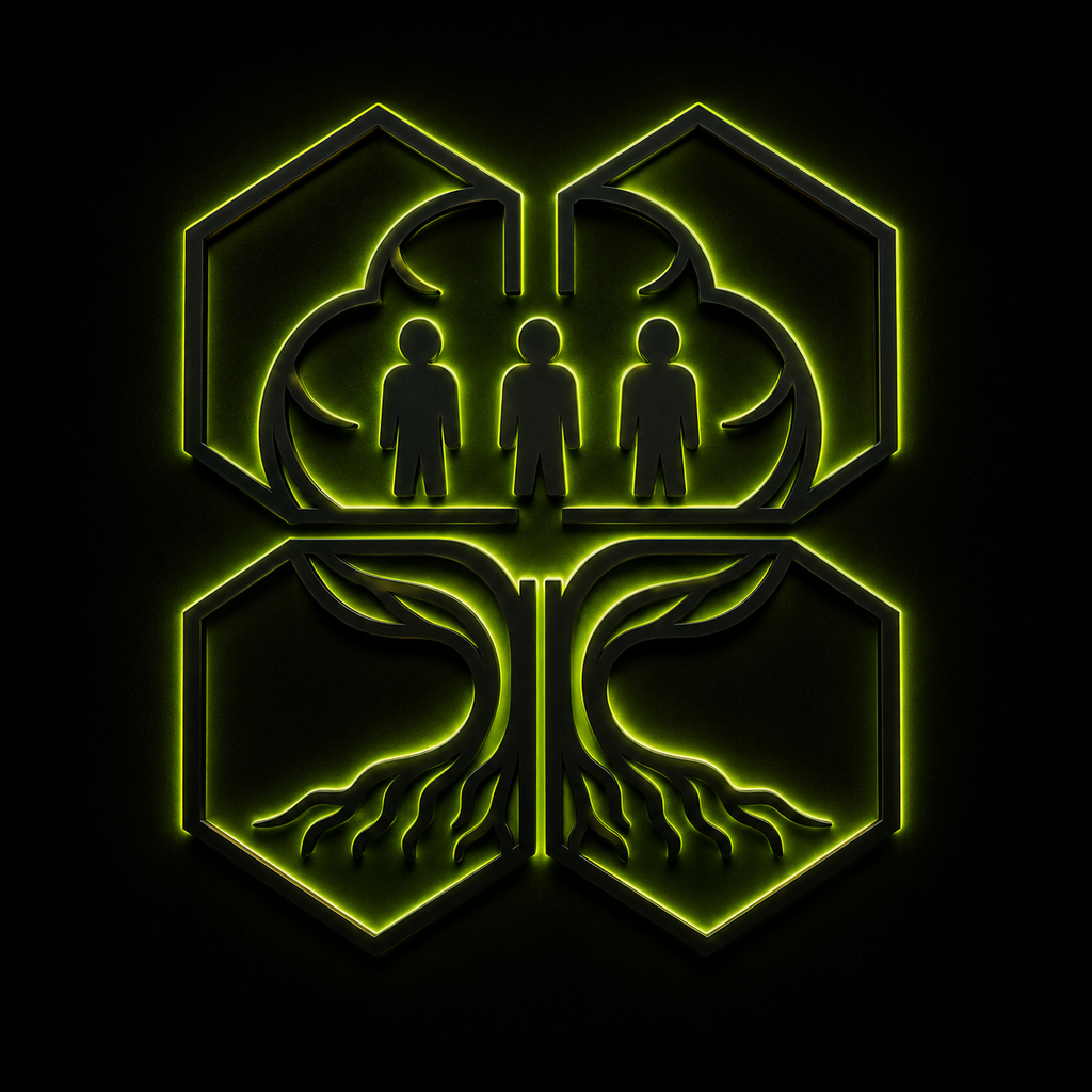 Tablou Logo Personalizat 3D – ThreeGuys Style 🌳✨