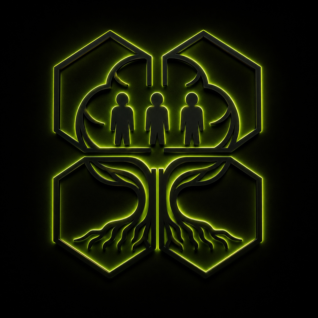 Tablou Logo Personalizat 3D – ThreeGuys Style 🌳✨