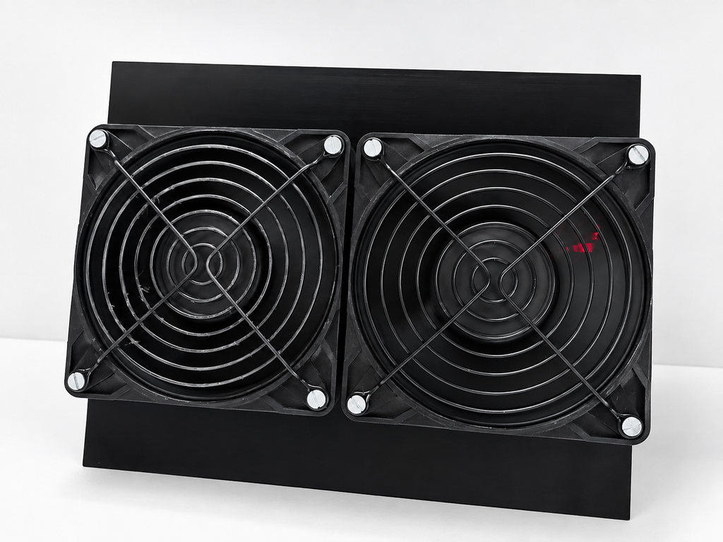 Kit răcire activă pentru invertor Deye cu 2 ventilatoare Arctic și termostat – Ready to Install