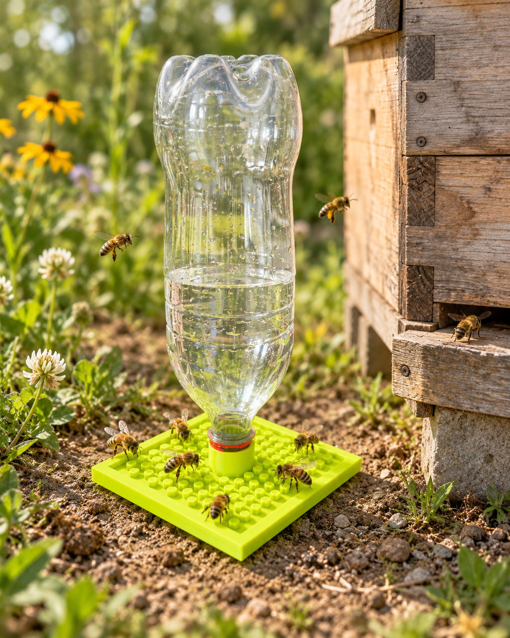 Adăpător pentru Albine cu Rezervor PET – Stație de Apă 3D pentru Insecte