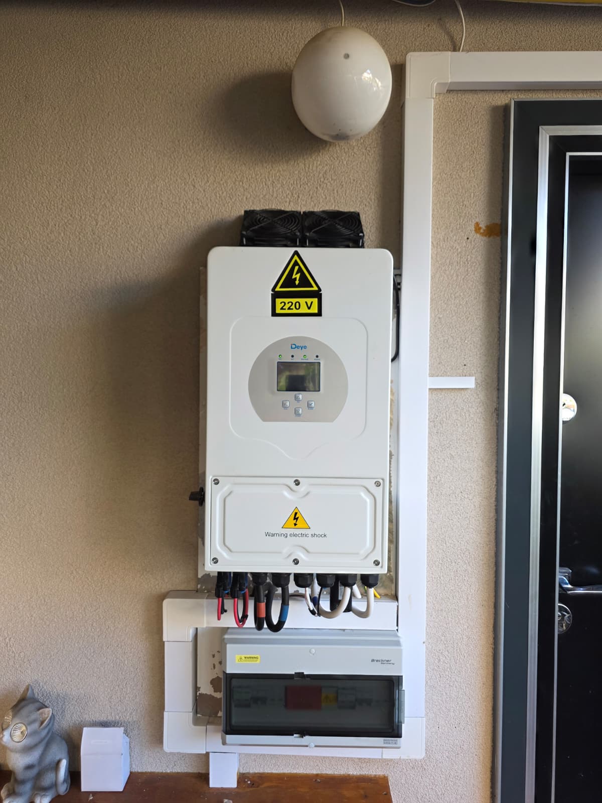 Kit răcire activă pentru invertor Deye cu 2 ventilatoare Arctic și termostat – Ready to Install