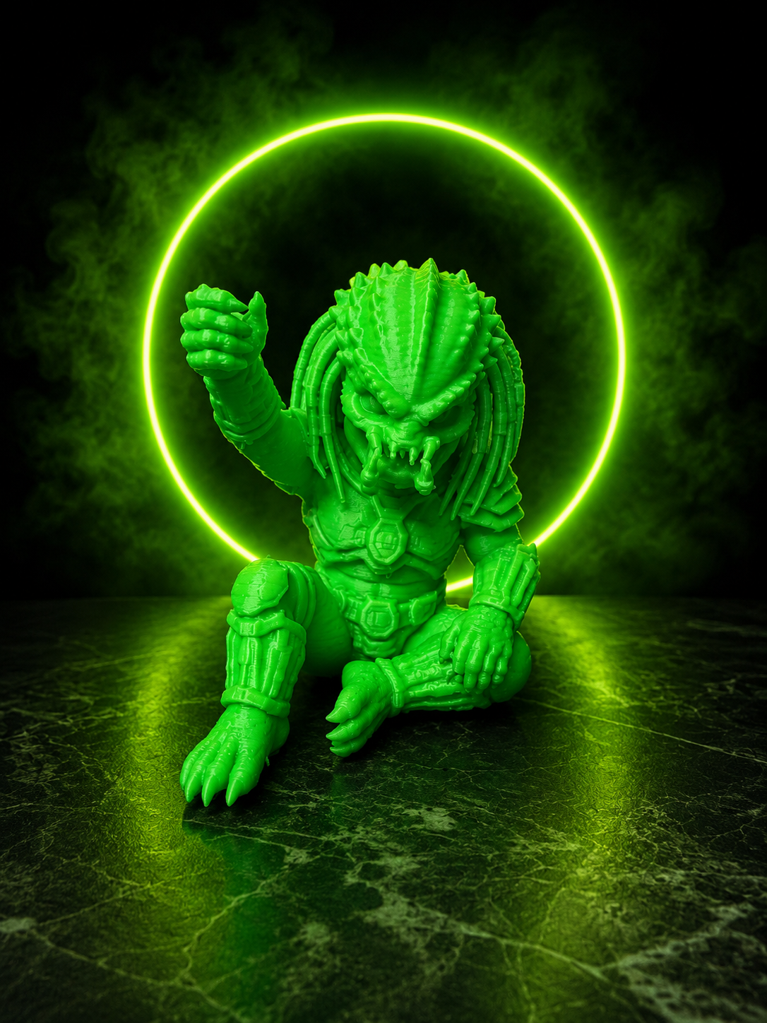 Figurină extraterestru războinic – decor imprimat 3D